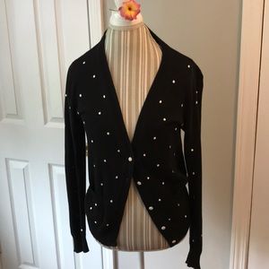 Black with white polka dot sweater